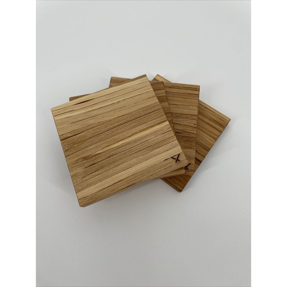 Nordstrom Natural Wood Coasters 4 Pieces, NEW